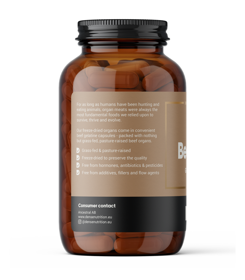 DENSE Ruoholla Ruokittu Naudan Maksakapseli